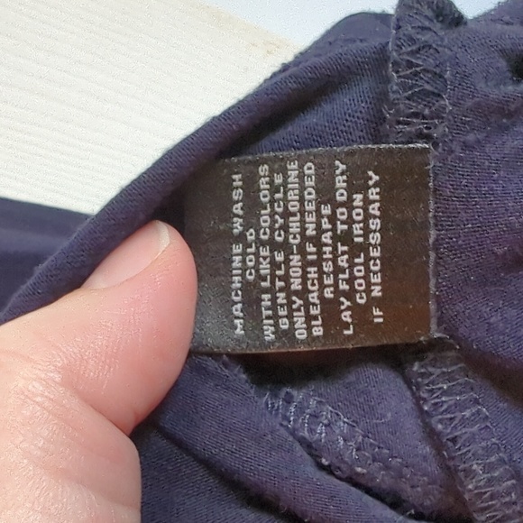 Verve Ami XL navy blue long sleeve lace front shirt - Picture 9 of 9